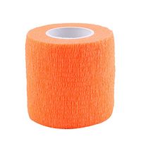 Self Adhesive Bandage,5 Rolls/Set Waterproof Self Adhesive Bandage Tape Finger Joints Wrap Sports Care for Wrist, Ankle Sprains & Swelling, Self-Adhesive Bandage Rolls(Orange)
