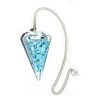 Crocon Turquoise Gemstone Orgone Dowsing Pendulum for Energy Generator Reiki Chakra Stone Balancing Spiritual Meditation Devotional Peace Home Decor