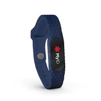 MyID Hive Medical ID - Store Medical Information for Free - Super Comfortable Silicone Material - Perfect for Those with Diabetes, Autism, Etc - Fits Kids & Adults - Black Pod (Navy S/M)