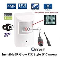 4MP 3.7mm Lens Convert Nanny IP Camera Sony CMOS 35ft Night with PoE/WiFi/Microphone Built-in, Onvif