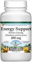 Energy Support - Panax Ginseng, Eleuthero and Licorice - 450 mg (100 Capsules, ZIN: 517246) - 2 Pack