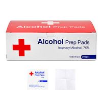Alcohol Prep Pads, 200 Pcs Individually Wrapped Disposable 75% Alcohol Wet Wipes, Sterile Cotton Pads for Skin, Nails, Computer, Mobile Phone, Digital Camera Lens, Hand Health Care (2.36 x 2.36 in)