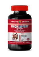 Mood Boost Supplement - Mood Support Complex - Vitamins & Herbal EXTRACTS for Positive Attitude - ashwagandha bulksupplements - 1 Bottle 60 Vegetable Capsules