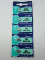 5X Sony SR616SW 321-1.55V Silver Oxide Button Cell Watch Battery Batteries New - Official Genuine Sony