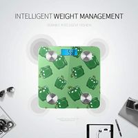LYAOE Bluetooth Body Fat Scale Green Pepper Hand Drawing Smart Wireless Scale with LCD Display Measuring Body Weight Bmi and Health Digital Scale