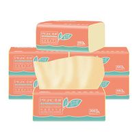 Lennvan Bamboo Fibre Bathroom Tissue 300 Sheets x 6 Pack, 4-Ply Ultra Soft and Strong Unbleached Toilet Paper
