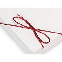 16 Inch Red Metallic Stretch Loops with Bow (1/16in. Cord) (150)