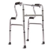 Zxwzzz Elderly Walker Walker Wheelless Double Armrest Walker Old Walker Aluminum Four-Legged Walking Stick
