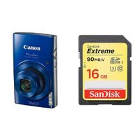 Canon Digital Camera - Wi-Fi & NFC Enabled (Blue) With 16GB Memory Card