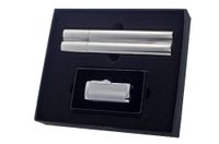 Visol"Holtz" Flask and Cigar Tube Combo Lighter Gift Set
