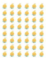 HotSaleStore Sticker Seals 48 Cute Bumble BEE 1 Envelope Seals Labels Stickers 1.2" Round