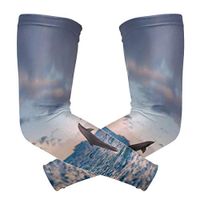 LEVEIS Love Dolphins Arm Sleeves UV Protection for Men Women Sunblock Protective Gloves Running Golf Cycling Driving Long Arm Cover 1 Pair