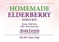 100% Organic Elderberry Syrup Kit - Makes 16oz of Syrup - DIY - Natural Immune Support - Elderberries - Ginger - Lemon Peel - True Ceylon Cinnamon