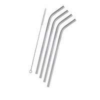 Souvea Stainless Steel Straws for 20 oz. and 30 oz. Cold Beverage Tumblers, 2 Free Cleaning Brushes Included, 4 Piece