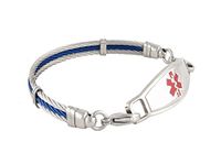 N Style ID The Bay Cable Personalized Medical ID Bracelet Women-Red 7.25