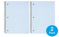 1InTheOffice Ruled Paper Graph Pad, Quadrille Spiral Notebook, 8"H x 10 1/2"W"2 Pack"
