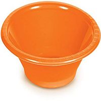 Creative Converting Touch of Color Plastic Bowls Party Supplies, 12oz, Sunkissed Orange, 20ct (28191051)