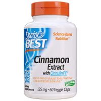 Doctor's Best Cinnamon Extract Cinnulin Pf, Non-GMO, Vegan, Gluten Free, Helps Maintain Blood Sugar Levels, 125 Mg, 60 Veggie Caps