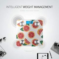 LYAOE Bluetooth Body Fat Scale Grapefruit Pattern Smart Wireless Scale with LCD Display Measuring Body Weight Bmi and Health Digital Scale