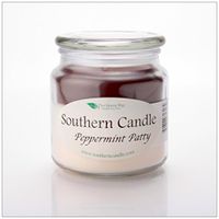 Peppermint Patty 16 oz Decorator Jar Natural Soy Wax Candle
