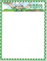 BBQ Party Stationery Printer Paper 26 Sheets