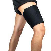 SUPVOX Thigh Brace Adjustable Compression Sleeve Support Quadriceps Support for Running Outdoor Sport Injury Recovery XL