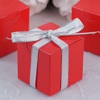 Efavormart 100pcs of 2x2 Red Favor Candy Box for Candy Treat Gift Wrap Box Party Favor Boxes for Bridal Shower Wedding Party