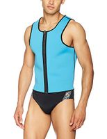 EUBUY Reversible Neoprene Vest Shirt with Zipper Hot Sweat Shirt Body Shapers Sports Tank Top Waist Slim Girdle Corset Weight Loss for Men M