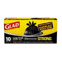 Glad Quick TieTrash Bags, Large, 10 Count