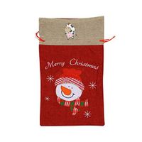 VAbBUQBWUQ Cow Santa Clause Drawstring Candy Goody Toy Gift Stocking Bag Holiday Wrapping Party Favors Presents Decorations