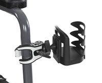 Vive Attachable Cup Holder - Cupholder for Stroller, Wheelchair, Desk, Water Bottle, Coffee Mug, Drink Glass, Can - Adjustable Mountable Clip for Bike, Rollator - Large, Universal, Portable with Clamp