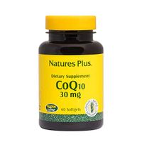 NaturesPlus CoQ10-30 mg Pure Coenzyme Q10, 60 Softgels - Heart Health & Blood Pressure Support Supplement, Antioxidant, Anti-Inflammatory - Gluten-Free - 60 Servings
