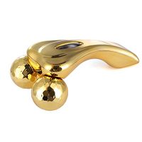 Mejes Double Heads 3D Roller Portable Face Massager, SPA Level Massage Face Lift Tool Firming Beauty Massage Body Face Massager Skin Tightening Beauty Tool (Champagne Gold)