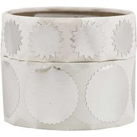 JAM PAPER Circle Label Wafer Seals with Serrated Edges Combo Pack- Small (3/4 Inch) & Large (1.5 Inch) - Silver - 200 Round Labels/Pack