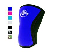 RIMSports Knee Sleeve Support & Compression for Weightlifting, Powerlifting - 7mm (Black) 5mm Neoprene Sleeve for The Best Squats [1 Sleeve ] (Blue, Medium)
