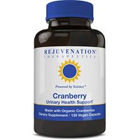 Rejuvenation Therapeutics Organic Cranberry Extract (Equals 40 Grams of Fresh Cranberry) - Promotes Healthy Urinary Tract, 45 mg PAC (120 Vegan Capsules, Sugar-Free)
