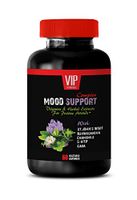 Mood and Anxiety Supplements - Mood Support Complex - folic Acid and b12 Combination - 1 Bottle 60 Vegetable Capsules