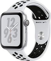 Apple Watch Series 4 (GPS only) Aluminum Case Compatible with iPhone 5s and Above (Silver Aluminum Case with Pure Platinum/Black Nike+ Sport Band, 40mm)