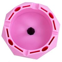 X-Value 15pcs Geometric Silicone Ashtray Eco-Friendly Portable Unbreakable Tabletop Tray for Cigarettes, Blunts,Cigar, Lighters, Rolling Paper Minimalist Modern Style Decorative Random Color