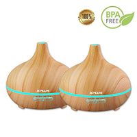 Essential Oil Diffuser,XPLUS 300ml Ultrasonic Aroma Diffuser Cool Mist Humidifier Aromatherapy Diffusers for Office Home Baby Bedroom Living Room Yoga Spa (242B 2 Pack)
