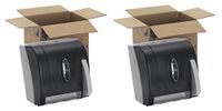 Georgia-Pacific Vista 54338 Black Hygienic Push Paddle Roll Paper Towel Dispenser, 12.75" Width x 14.25" Height x 10.5" Depth (2 PACK)
