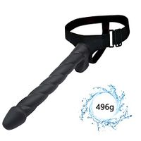 Large Size Strap on Pegging Toy (Black)