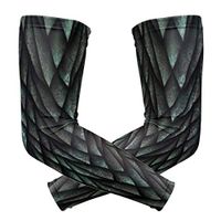 ZZKKO Dragon Scale Cooling Arm Sleeves Cover Uv Sun Protection for Men Women Running Golf Cycling Arm Warmer Sleeves 1 Pair