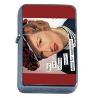 Nothing Passive About Her Aggression Windproof Refillable Flip Top Oil Lighter with Tin Gift Box D-441