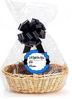 Deep Sky Blue 2Pack Designer Cello Bags/Tags/Bows Cellophane Jumbo Gift Basket Packaging Bags Flat 30" x 40"