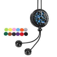 RoyAroma Diffuser Necklace Essential Oil Diffuser Necklace Pendant Stainless Steel Locket,Adjustable Diffuser Necklace for Women and Girls with 12pcs Felt Pads