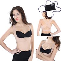 Posture Corrector for Women - Posture Brace - Adjustable Back Straightener - Discreet Back Brace for Upper Back Pain Relief - Gather Chest,Flesh,XL
