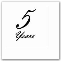 5 Years Classy Black Luncheon Napkin (16 CT) by Partypro