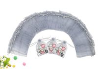 Wuligirl 100pcs Sheer Organza Bag 4X6 with Drawstring Jewelry Pouches Bags for Party Wedding Favor Candy Seashell Gift Bags (Gray)