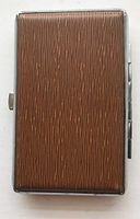 NWLITE Honey Light Brown Leather Double Sided Cigarette Case,Holds 12 to 14 Regular or 100s Size Cigarettes